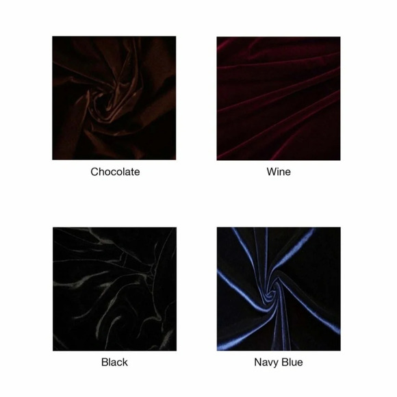 SHORT LENGTH High Waisted Velvet Bell Bottoms in Wine - Rocker Boho Disco Hippie - Picture 6 of 6